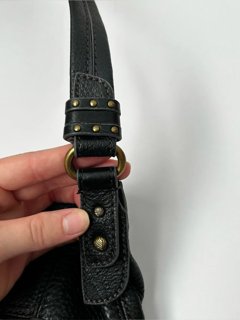 The SAK Leather Hobo Bag Purse Black